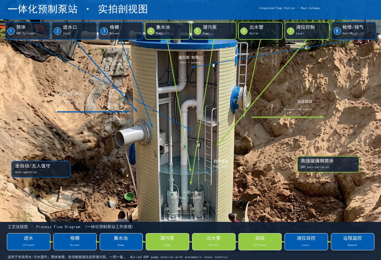 Pump Station Process Flow